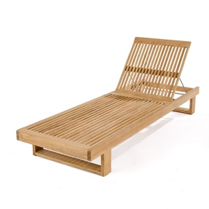 Mobilier d'extérieur tous temps Patio Jardin Bois Chaise longue en teck massif Piscine utilisée pour l'hôtel Cottage Villa - Product Image 3