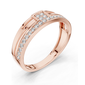 แหวนเพชรแล็บ 0.312 กะรัต สำหรับผู้หญิง ความใส VVS-VS ทอง 18KT, 14KT, 10KT และเงิน 925  ทองชมพู, ทองเหลือง, ทองขาว - Product Image 4