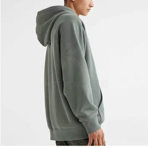 Sweat à capuche oversize coupe classique en coton 100% uni, tissu doux, idéal pour l'hiver et le quotidien - Product Image 2