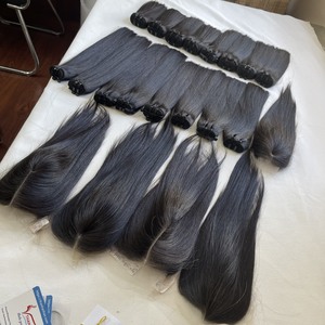 100% Remy Human Double Drawn Bone Straight Weft Hair Extensions Remy Hair <b>Bundles</b> Human Hair Extensions - Product Image 5