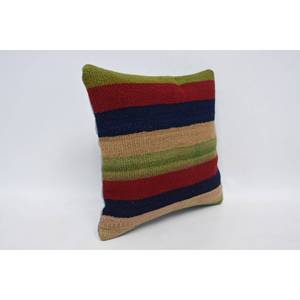 Multicolor Kilim Patchwork Wool Pillow 14x14 Inch Luxury Decorative Cushion Vintage <b>Fluffy</b> Leaves Pattern Portable <b>Bedding</b> - Product Image 3