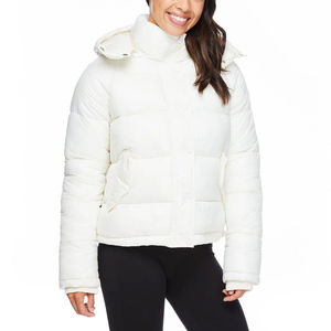 High Quality Women's <b>100</b>% Polyester Bubble Jacket for Autumn Winter Durable Stylish Printed <b>Fabric</b> Stretchable Knitted Jacket - Product Image 2