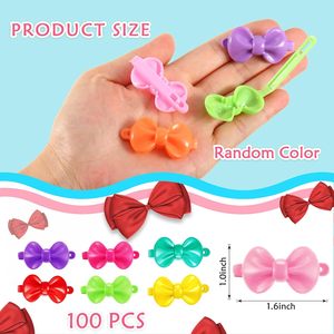 100 pinces à cheveux pour filles, barrettes en plastique à charnière, pour tout-petits, enfants, bébés, style années <span class=keywords><strong>80</strong></span>-90, colorées, mignonnes, à motifs de dessins animés, accessoires pour cheveux - Product Image 6