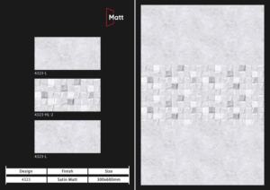 Carreaux muraux en céramique modernes 300x600mm pour salle de bain et cuisine, finition brillante ou mate, texture effet sucre, design mural intérieur luxueux - Product Image 4