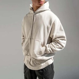 Personalizado doble cremallera 400gsm transpirable secado rápido polar Sudadera con capucha de gran tamaño Vintage Zip up Hoodies - Product Image 2