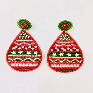 Pendientes Colgantes de Cristal con Cuentas y Pedrería Personalizables, con Metal Libre de Níquel para Colección Festiva - Venta al por Mayor - Product Image 5