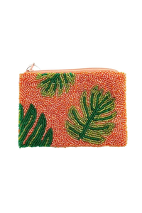 Pequeña bolsa hecha a mano con cuentas de semillas con logotipo, bolsa para monedas para mujer, moneda bordada con cremallera, bolsa para monedas única con logotipo - Product Image 4