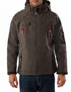 แจ็คเก็ตบุผ้าโพลีเอสเตอร์สำหรับผู้ชายเสื้อแจ็คเก็ตมีฮู้ดกันลมมีฮู้ดพร้อมโลโก้ตามสั่ง - Product Image 1