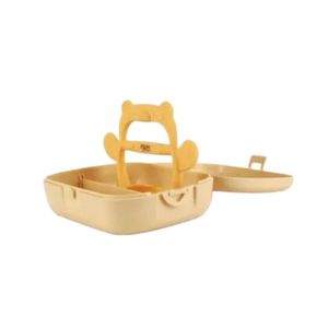 Anneau de dentition pour bébé en forme d'ours en silicone platine Anneau de dentition attaché au poignet de qualité alimentaire pour les petits adultes! - Product Image 4