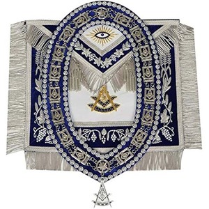 Masonic Past Master <b>Apron</b> 100% Lambskin & Chain Collar - Product Image 1