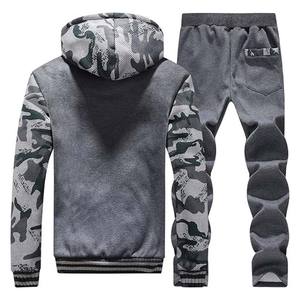 Winter Warm Mens Track Suit Set Fleece <b>Lined</b> <b>Hoodie</b> Set Thick Mens Tracksuit <b>Hoodie</b> Jacket Outfits - Product Image 3