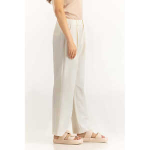 Pantalones de Crepé Transpirables Antiarrugas de Cintura Alta y Media, Corte Recto, Cierre Elástico, Decoraciones, Talla XL, WM-TRC-SS26-601 - Product Image 5