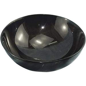 Bol de service en corne de grande forme, décoration intérieure, finition naturelle et bols colorés - Product Image 6