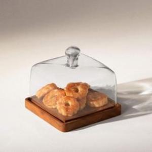 Wooden cake <b>stand</b> with smooth natural wood grain and elegant finished for displaying <b>cupcakes</b> cakes and pastries and celebration - Product Image 3