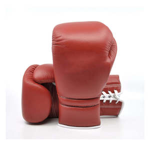 Guantes de Boxeo y Kickboxing de Piel Genuina Premium, Transpirables, que Absorben la Humedad, con Cierre de Cordones, Unisex, para Exteriores - Product Image 1
