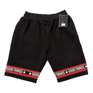 กางเกงว่ายน้ำขาสั้นสีดำแบบหลวมที่เอวทรงหลวมพอดีตัว100% ผ้าไนลอนสั่งพิมพ์โลโก้ได้ - Product Image 3