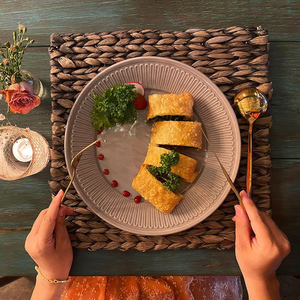 Rectangular Classy Table <b>Mats</b> Water Hyacinth Handwoven Placemat Sets for <b>Dinner</b> Decorations Made in Vietnam - Product Image 4
