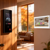 Sistema de Seguridad Inteligente para el Hogar Hiwink con Intercomunicador de Audio y Video Bidireccional, Desbloqueo Remoto por Aplicación Tuya, 20000 Usuarios y Pantalla Cuádruple