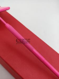 Miroir professionnel pour extensions de cils en acier inoxydable avec revêtement en poudre rose, design papillon, nouveau style, logo personnalisé, outils de beauté - Product Image 4