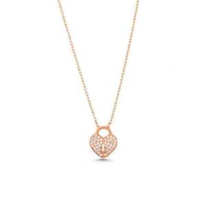 Colgante de Plata de Ley 925 con Forma de Corazón y Piedra Blanca para Regalo - Product Image 3
