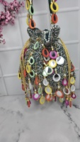 Nouvel arrivage de sacs à main de créateur pour femmes sac à main potli sac de mariée brodé en miroir pour mariage à bas prix artisanat de luxe