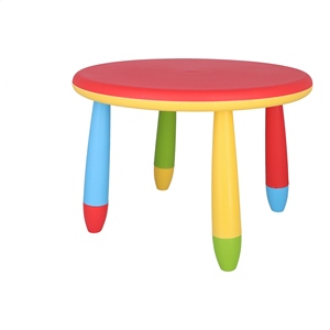 Tavolino rotondo rosso in plastica WELL HOME per bambini 70x48cm - Tavoli per bambini - Product Image 5