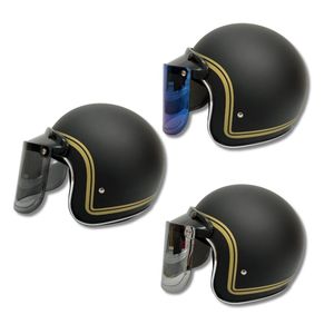 Nuevo Casco Abierto Retro de Alta Calidad CRX Bogo-X ABS Negro Mate |   Visera Ligera Personalizable con Certificación SNI - Product Image 1