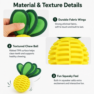 Interactive Dog Chew Toy Treat Dispensing Bunny Ball <b>Bite</b> Resistant Teething Toss Toy Indoor Pet Play - Product Image 2