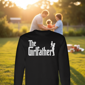 T-shirt a maniche lunghe The Girlfather, girocollo, per adulti, maschile, regalo per la festa del papà, stampa serigrafica - Product Image 3