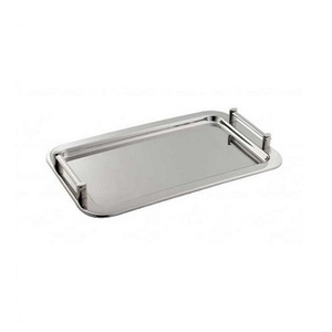 Bandeja de servicio de acero inoxidable de diseño Simple, con asas, bandejas para servir alimentos de buena calidad, a la venta - Product Image 4