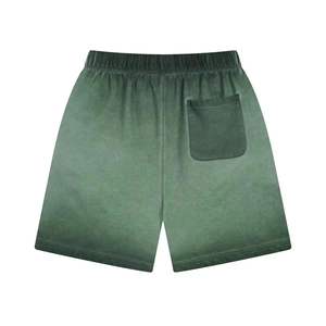 Pantalones Cortos Deportivos Transpirables de Algodón Grueso con Lavado Vintage, Estilo Desgastado, Dobladillo sin Rematar, Cintura Elástica para Hombre, Tejido Elástico en 4 Direcciones - Product Image 2