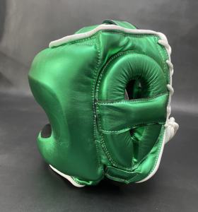 Nuevo Modelo, Protector de Cabeza de Boxeo Completo de Cuero Vacuno Genuino Multicolor Verde, para Entrenamiento de Boxeo, MS-HG-27 - Product Image 2