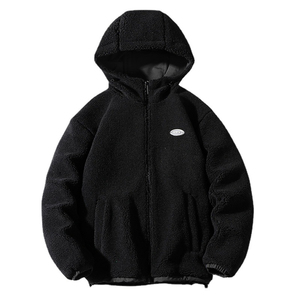 Fabrication de vêtements personnalisés Sweats à capuche en fourrure avec fermeture éclair Sherpa unisexe confortable et chaud polaire sweat à capuche zippé pour hommes - Product Image 2