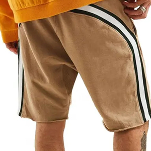Pantalones cortos de deporte con logotipo personalizado, hechos de tela de rizo 100% de algodón, color sólido y adecuado para uso casual - Product Image 6