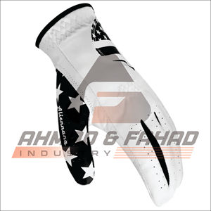 Gants de golf en cuir véritable avec logo personnalisé de grande qualité avec poignées respirantes Protection UV Prix d'usine sur l'équipement de sport - Product Image 1