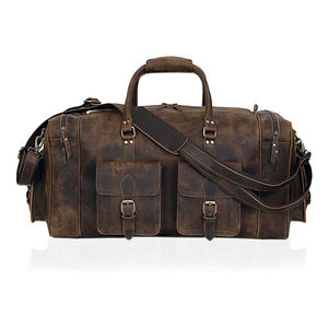 Bolsa de Viaje de Piel Vacuna de Grano Completo Multifuncional de Último Diseño, Bolsa de Deporte de Cuero con Logotipo Personalizado, Bolsa de Fin de Semana para Hombre de 50-70L en Oferta - Product Image 1