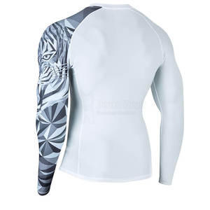 Vêtements de sport anti-éruptions cutanées pour hommes avec logo personnalisé, couleur unie, manches longues, équipement de gymnastique pour adultes avec protection solaire - Product Image 3