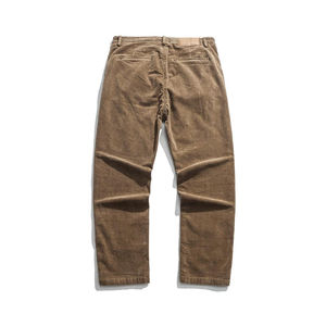 กางเกงขายาวผู้ชายผ้าลูกฟูกน้ำหนักเบา แห้งเร็ว สีพื้น ทรงคาร์โก้ เอวสูง ขาตรง ทรงปกติ ระบายอากาศได้ดี รับผลิตแบบ OEM - Product Image 2