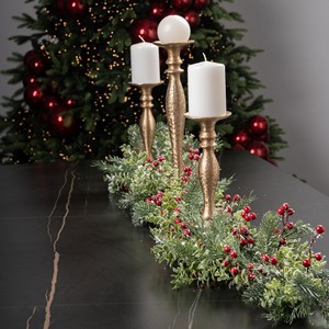 Guirlandes et couronnes de Noël synthétiques vertes traditionnelles pour décoration murale intérieure - Product Image 4