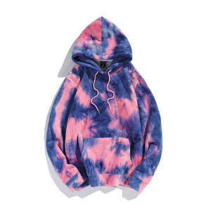 Haute Qualité Oem Plain Heavyweight Hiver Mode Tye Dye Hoodies Pull Over Polaire Surdimensionné Tie Dye Hoodies - Product Image 4