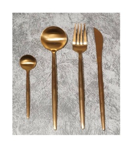 Ensemble d'argenterie portugaise de luxe Couverts en acier inoxydable or Goldenes Geschirr Vaisselle Couverts Vaisselle pour mariages - Product Image 1