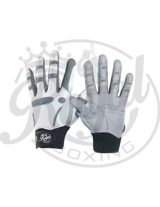 Guantes de golf Grace Unisex personalizables de cuero genuino blanco paquete elegante para hombres con logotipo personalizado equipo deportivo mano derecha - Product Image 1