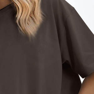 Camisetas Extra Grandes para Mujer, Corte Holgado, Verano, Ecológicas, 100% Algodón, Logotipo Personalizado, Alta Calidad, Venta al Por Mayor - Product Image 5