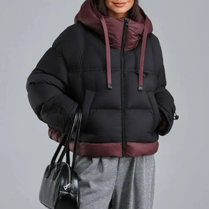 Chaquetas acolchadas sólidas de Invierno para mujer hechas a medida con cierre de cremallera de calor grueso transpirable chaquetas acolchadas con diseño de logotipo para mujer - Product Image 3