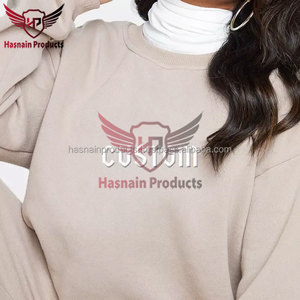 Jersey de invierno de talla grande para mujer con estampado personalizado, sudadera clásica de gran tamaño con hombros caídos, 100% de algodón, logotipo OEM, 2 uds. - Product Image 5