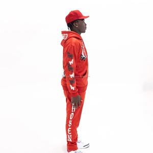 Conjunto Deportivo Informal de Felpa para Hombre, Talla Grande, con Logotipo Personalizado, Unisex, con Sudadera con Capucha, 100% Algodón, Transpirable y de Secado Rápido, Cintura Elástica - Product Image 2