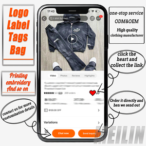 Veste coupe-vent respirante personnalisée en usine ensemble deux pièces OEM vente en gros de survêtements imperméables de qualité supérieure pour hommes - Product Image 6