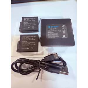 2 batteries de remplacement de haute qualité pour GoPro Hero 5/6/7 avec chargeur USB à 3 emplacements et accessoires de caméra de type C - Product Image 3