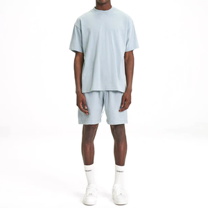 Nouveau modèle Ensembles de t-shirts Tenue de sport pour hommes Ensemble deux pièces Ensemble short décontracté pour hommes Ensemble short personnalisé - Product Image 5