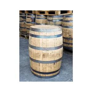 Top Sale Wooden With Black Rim Ring Lacquer Finish Rehabilitated 200L barrel Tequila Barrel Available At Cheapest Price